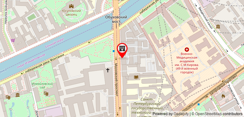 Weekend Project on the Moscovsky Avenue 20 on maps