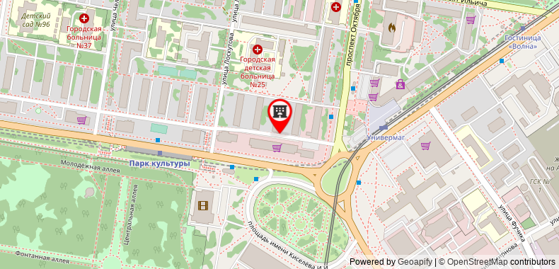 Bản đồ đến Khách sạn Avtozavodskaya