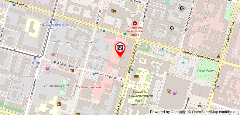 Bản đồ đến Khách sạn Ufa-Astoria