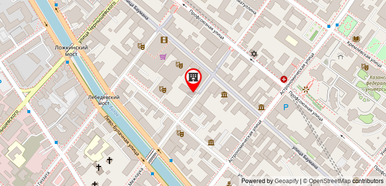 Bản đồ đến Khách sạn Ostrovsky