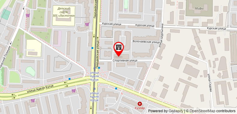 Bản đồ đến Apartment in Sportivnaya