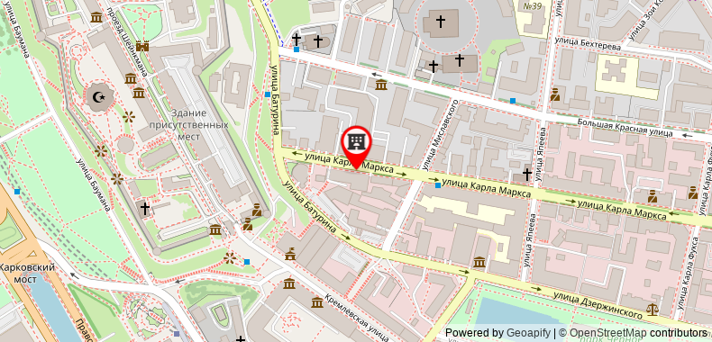 Bản đồ đến Khách sạn Center Kazan Kremlin