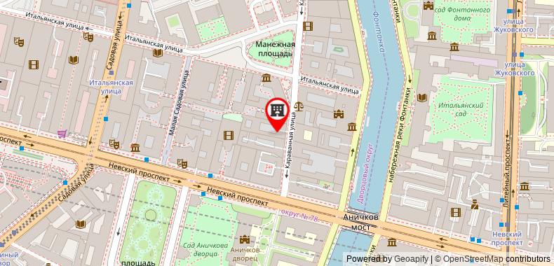 在地图上查看涅夫斯基78酒店