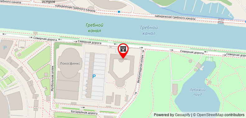 Bản đồ đến Khách sạn Park Krestovskiy