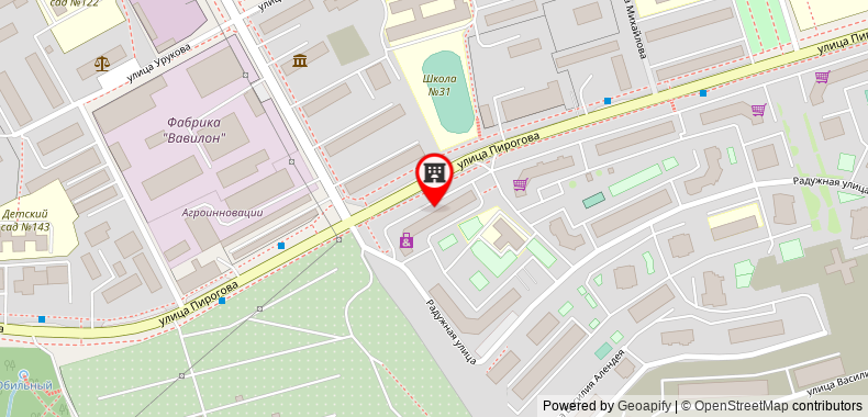 Bản đồ đến Delux Apartment on Pirogova 1/6 and Raduzhnaya