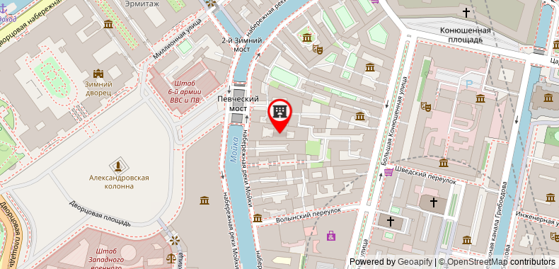 Bản đồ đến Khách sạn Kempinski Moika 22