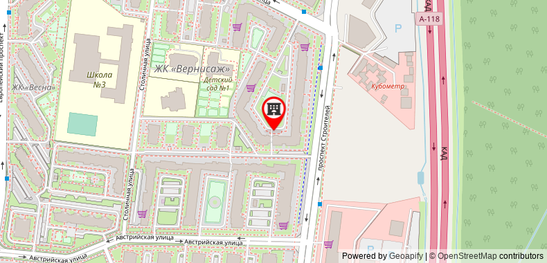 Apartments to Kudrovo on maps
