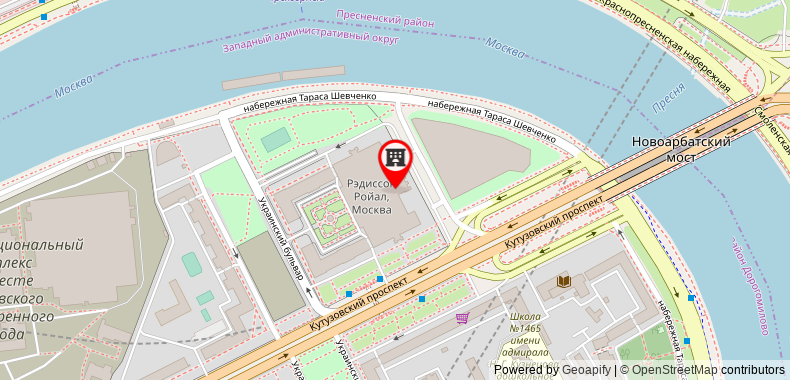 Radisson Collection Hotel Moscow on maps