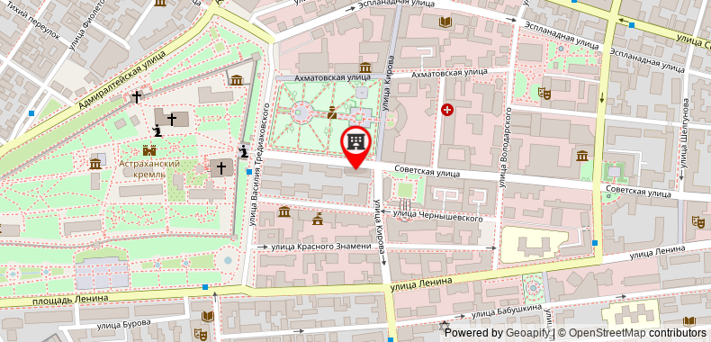 Bản đồ đến Khách sạn Novomoskovskaya