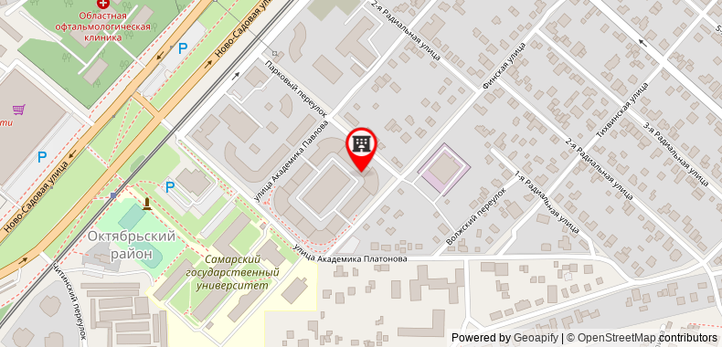 Bản đồ đến Kvartira parkovi pereulok 5