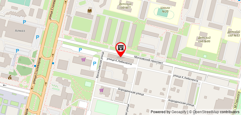 Bản đồ đến Cherepovets Apartament on Moskovskiy Prospekt 49 A