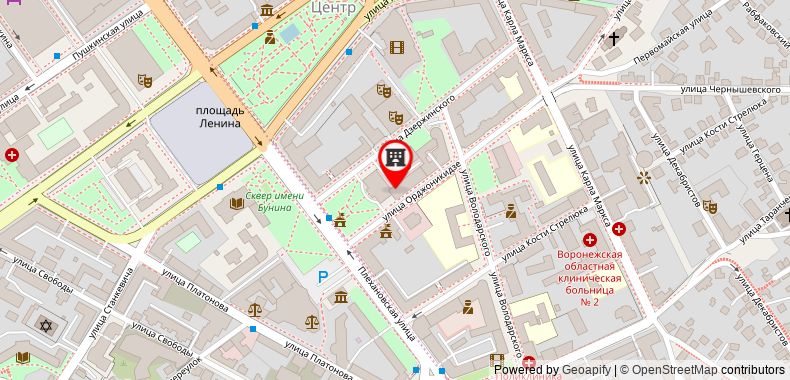 Bản đồ đến Khách sạn Voronezh
