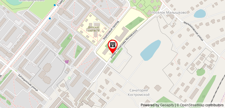 Bản đồ đến Berezovy apartment