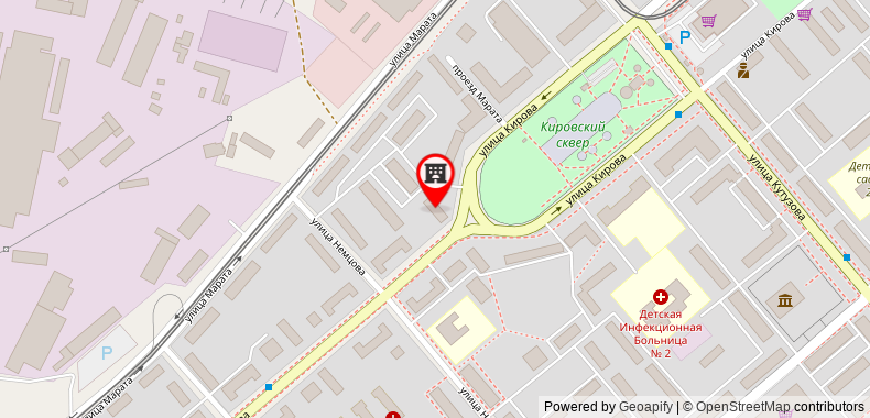 Bản đồ đến Apartaments on Kirova 151a