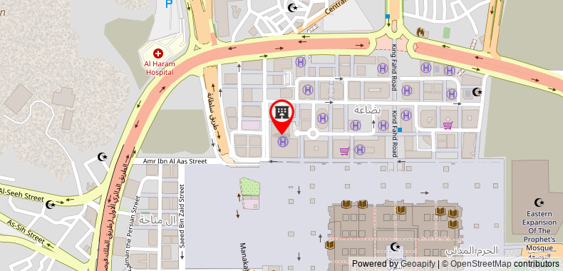 Bản đồ đến Khách sạn Anwar Al Madinah Movenpick