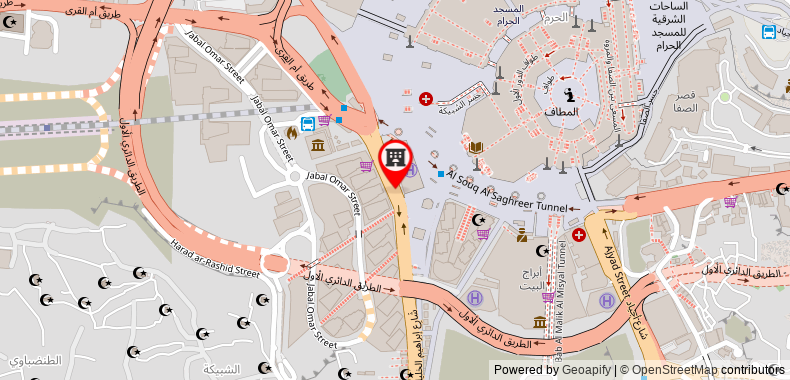 Dar Al Tawhid Intercontinental Makkah on maps