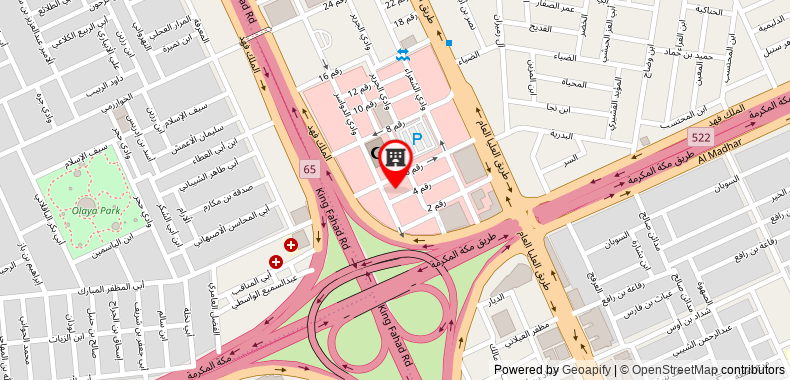 Bản đồ đến Khách sạn Continent Al Waha Palace Riyad