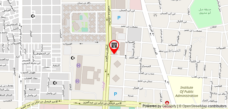 Bản đồ đến Khách sạn Radisson Blu Riyadh