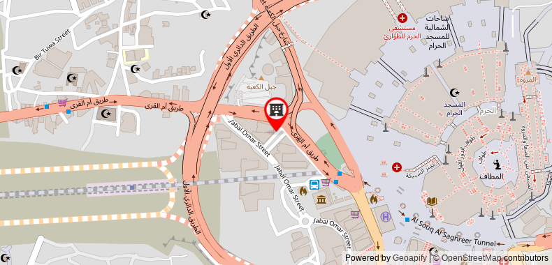 Bản đồ đến Khách sạn Jabal Omar Marriott , Makkah