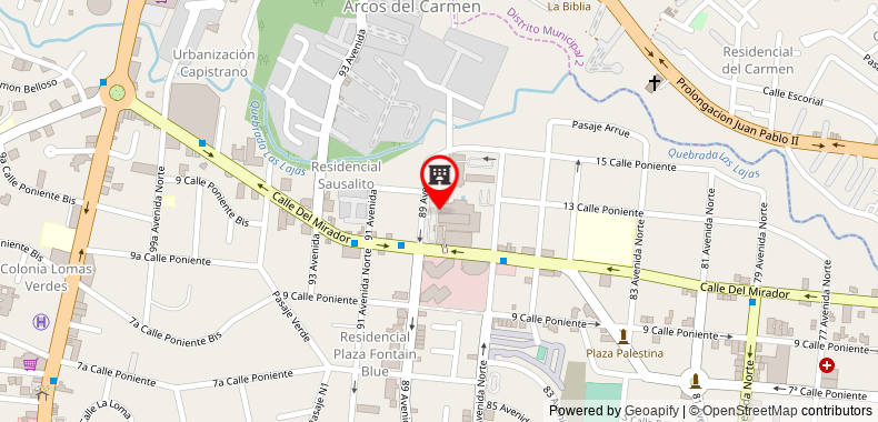 Bản đồ đến Crowne Plaza San Salvador