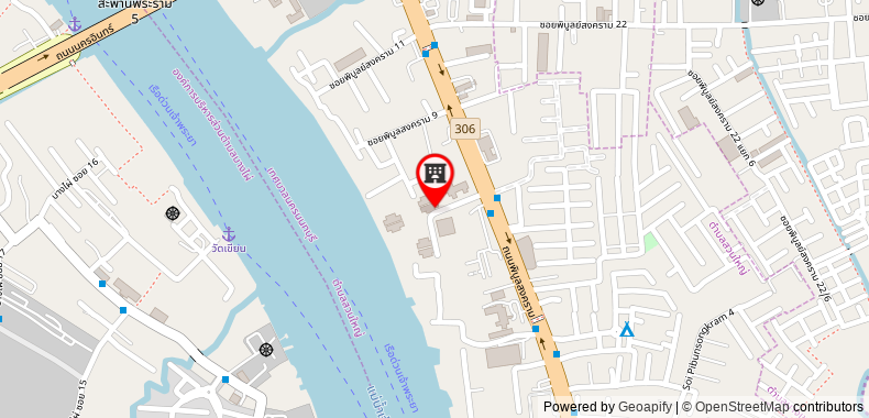 Bản đồ đến Khách sạn Riverine Place and Residence (SHA Plus)