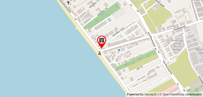 在地图上查看芭堤雅海洋海灘酒店【SHA Extra Plus】