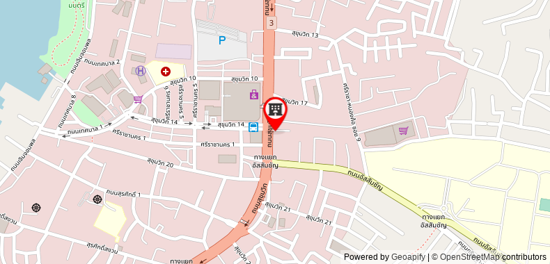 J Town serviced Apartments&hotel (SHA Extra Plus) on maps