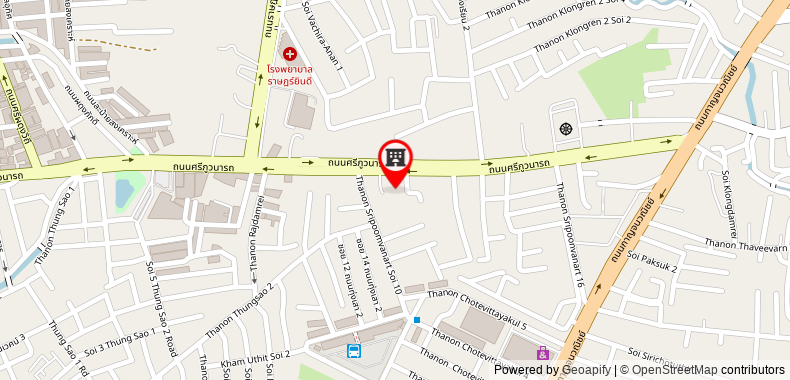 Bản đồ đến Khách sạn Buri Sriphu & Convention Centre (SHA Extra Plus)
