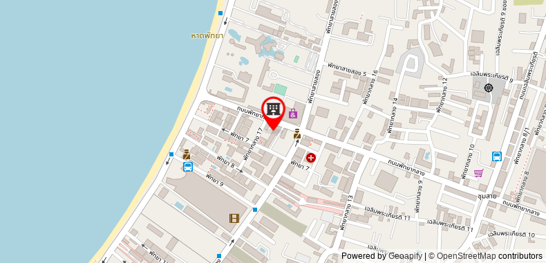 Bản đồ đến Khách sạn Queen Pattaya
