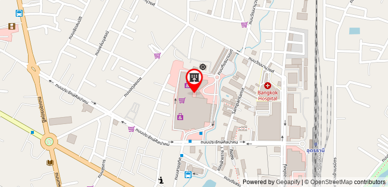 Bản đồ đến Khách sạn Centara & Convention Centre Udon Thani (SHA Extra Plus)