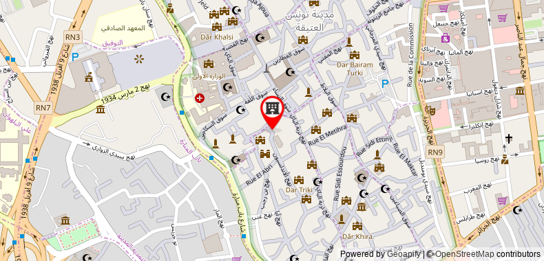 Bản đồ đến Khách sạn Palais Bayram