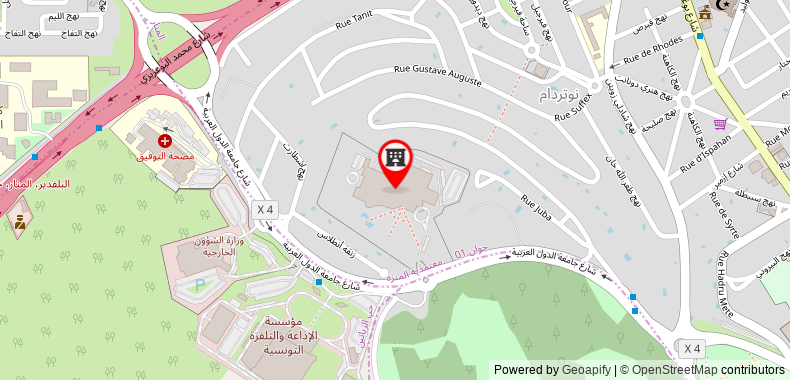 Bản đồ đến Khách sạn Sheraton Tunis