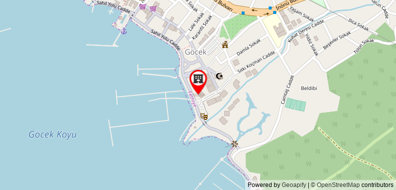 在地图上查看戈西克濱海灣酒店