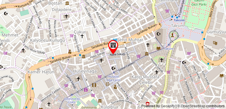 Bản đồ đến Khách sạn Taksim Trust