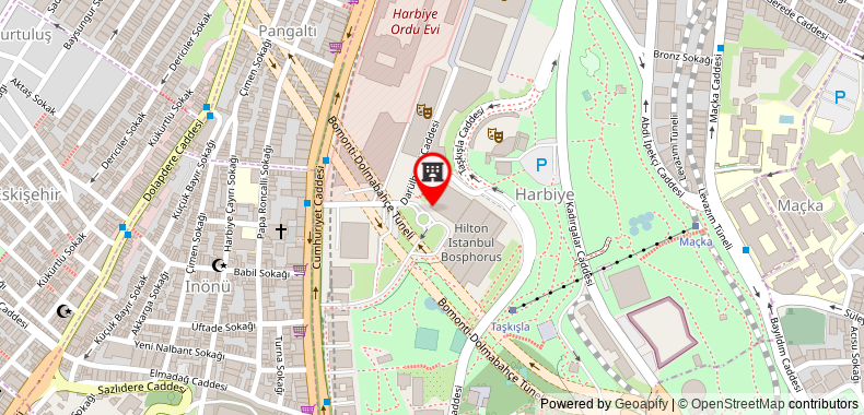 Bản đồ đến Hilton Istanbul Bosphorus