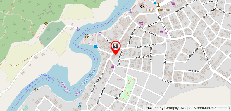 Bản đồ đến Khách sạn Portakal Dalyan