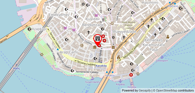 在地图上查看伊斯坦布爾銀行酒店-設計酒店™成員