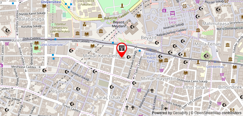 Bản đồ đến Khách sạn Inter Istanbul