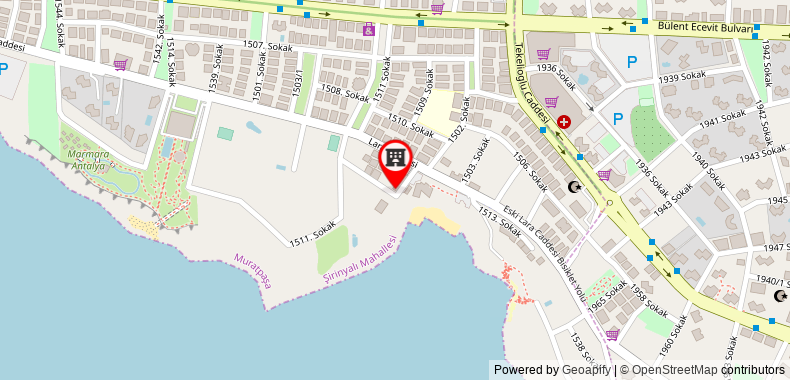 Bản đồ đến Khách sạn Bilem Beach & Spa