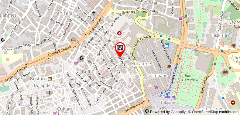 Bản đồ đến Khách sạn Retropera Istanbul