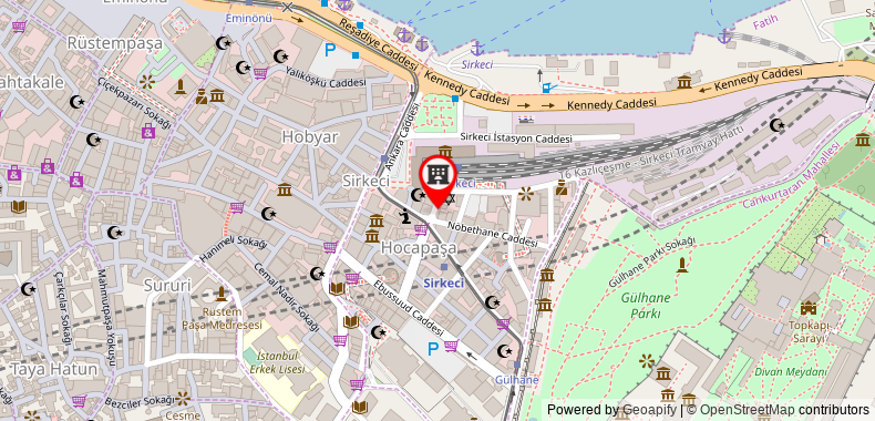Bản đồ đến Khách sạn Istanbul Sirkeci