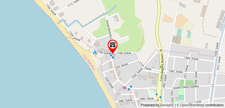 Hera Beach Hotel on maps