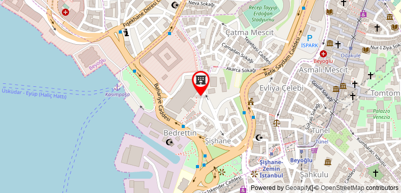 New Taksim Hotel on maps