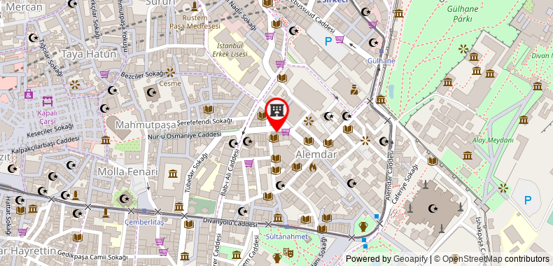 Meddusa Hotel Istanbul on maps