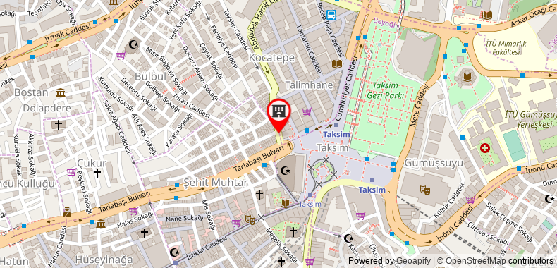 Bản đồ đến Khách sạn The Green Park Taksim