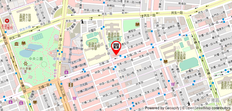 Bản đồ đến Khách sạn Guide Kaohsiung Shinkuchan