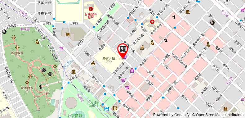 Bản đồ đến Khách sạn Sheraton Taitung