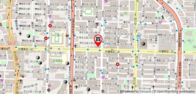 The Landis Taipei Hotel on maps