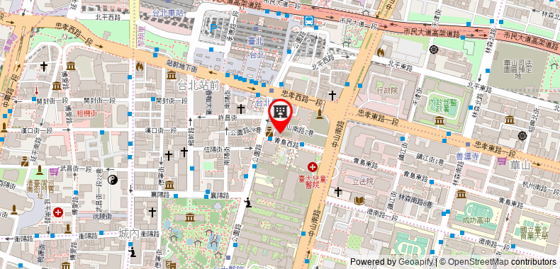 在地图上查看台灣青旅膠囊旅店