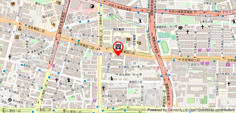 Bản đồ đến Khách sạn MGH Mitsui Garden Taipei Zhongxiao